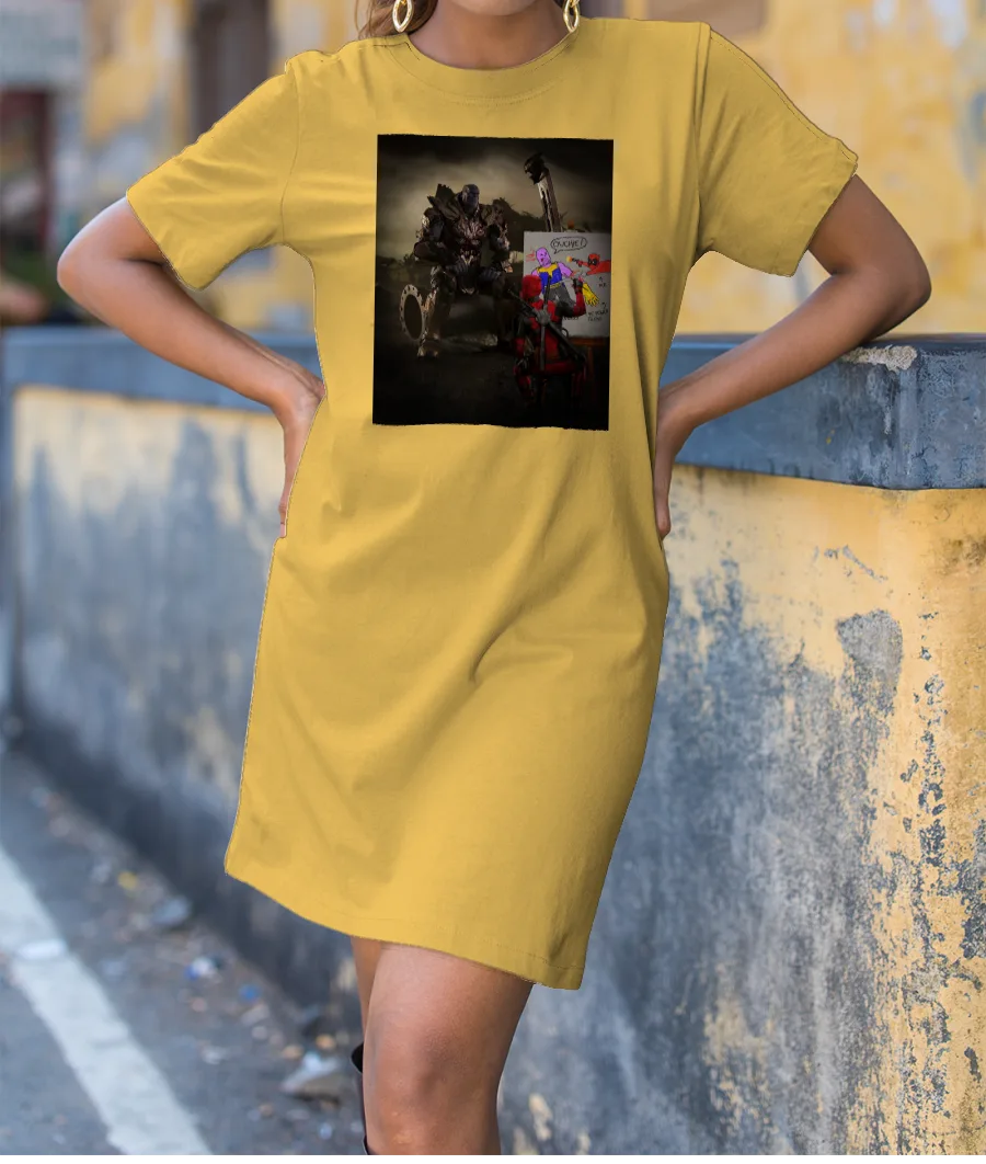 Deadpool and Thanos T-Shirt Dress