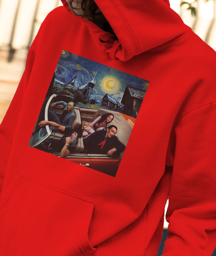 Once Upon A Time In Hollywood | Starry Night Front-Printed Hoodie