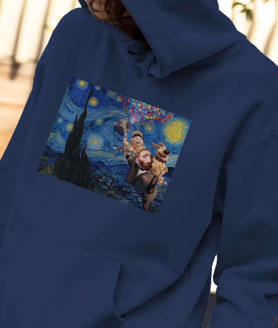 Van Gogh × Up Front-Printed Hoodie