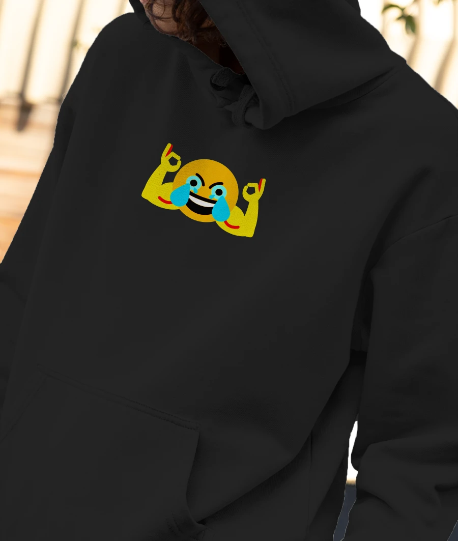 Dank laughing emoji Front-Printed Hoodie