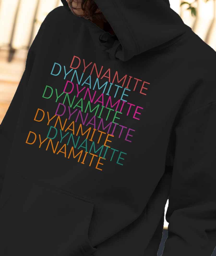 BTS DYNAMITE Front-Printed Hoodie