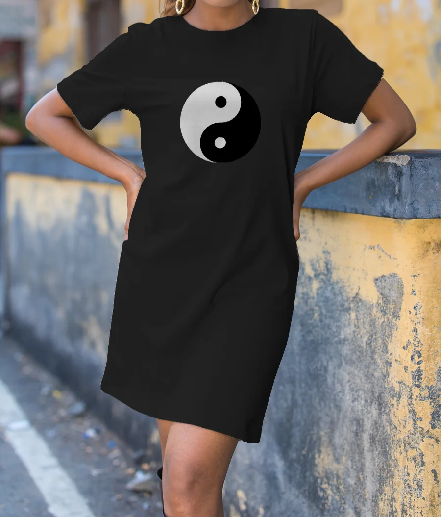 YING-YANG T-Shirt Dress