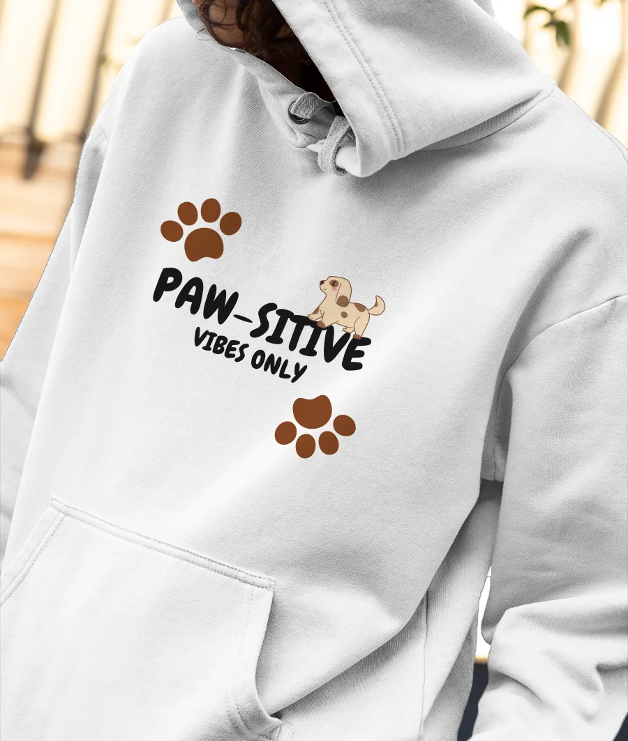 PAW-SITIVE Front-Printed Hoodie