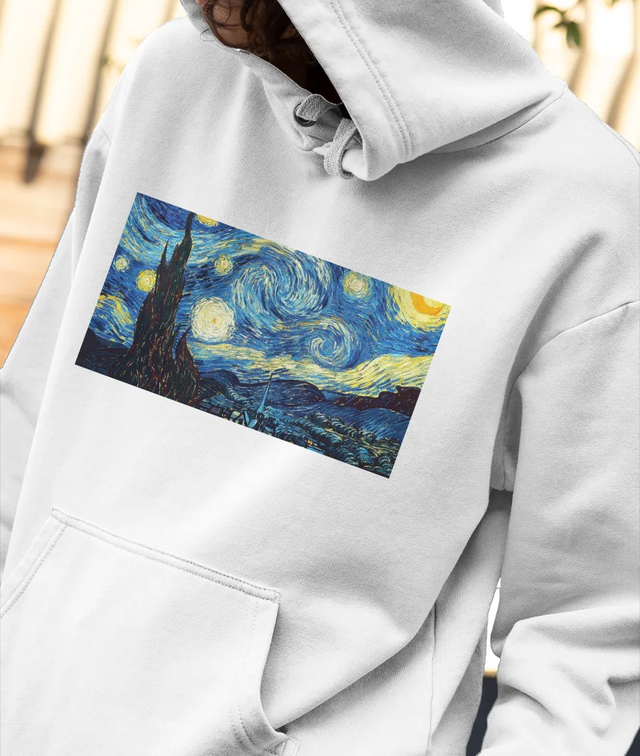 Van Gogh ~ Starry Night Front-Printed Hoodie