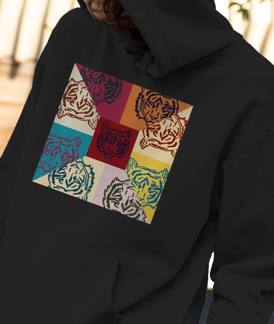 Animal pop art  Front-Printed Hoodie