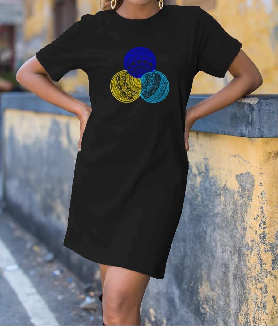 Trimurti: Brahma, Vishnu, Shiva T-Shirt Dress