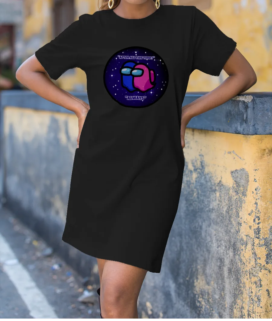 Among Us - Ghost Couple T-Shirt Dress