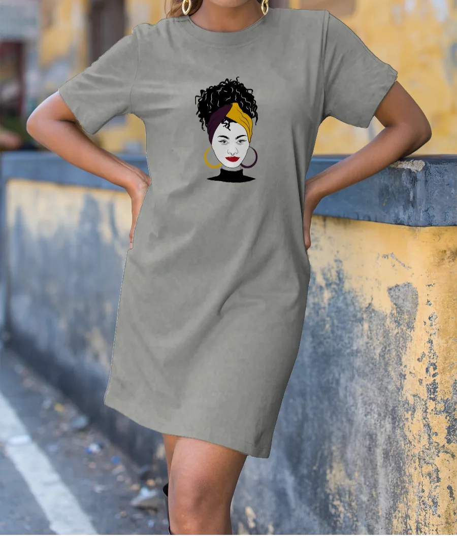 Tight curls T-Shirt Dress