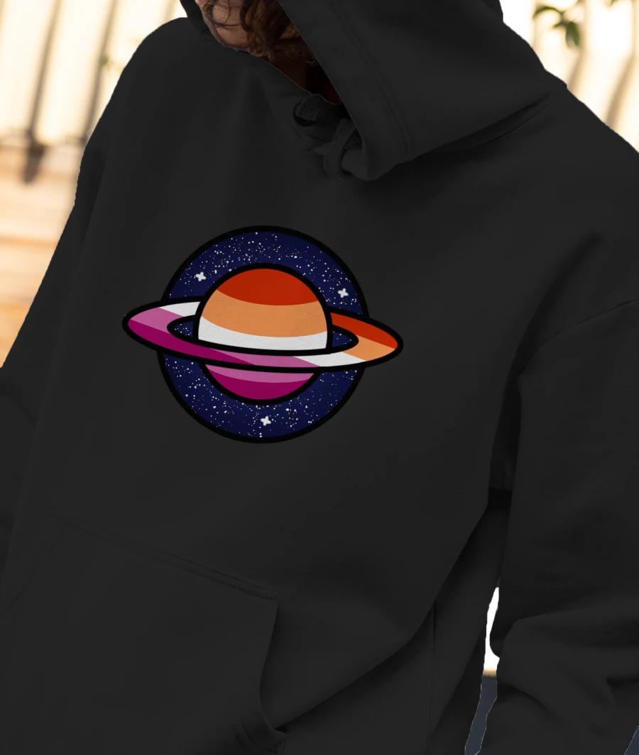 Planet Lesbian Front-Printed Hoodie