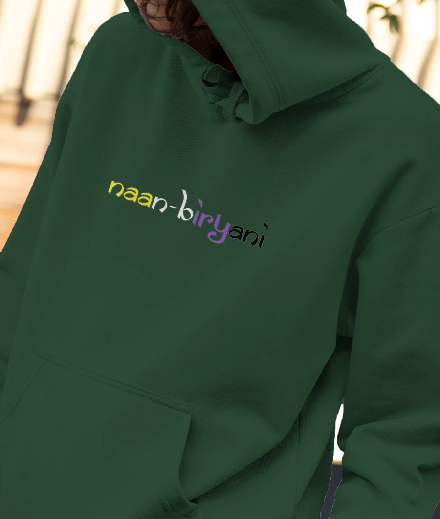 naan-biryani Front-Printed Hoodie