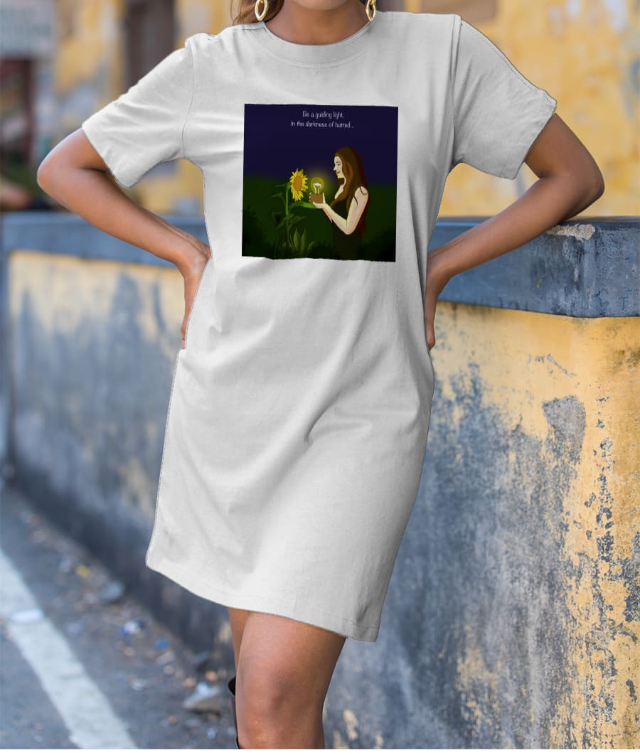 Guiding light in the darkness  T-Shirt Dress