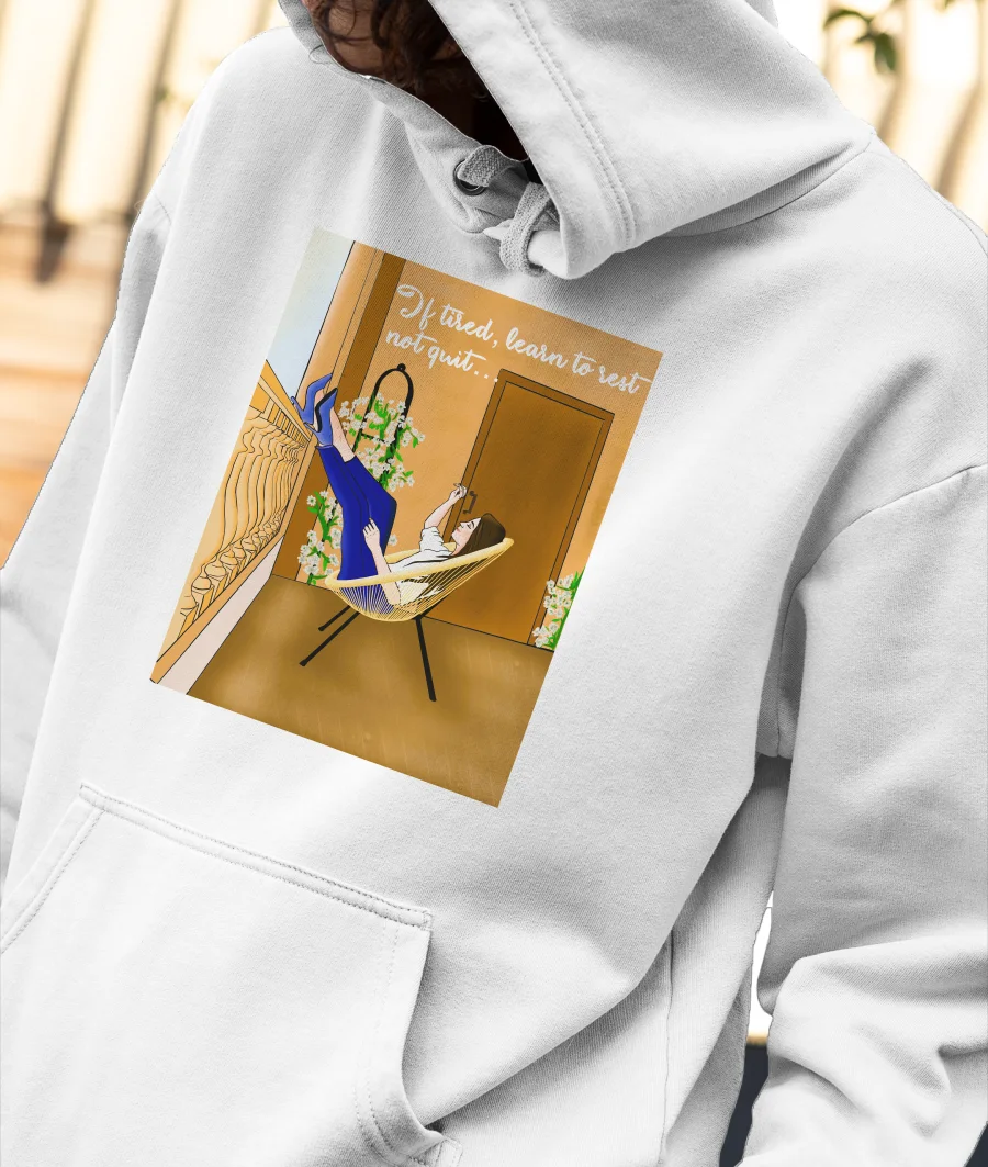 Learn to rest, not quit Front-Printed Hoodie