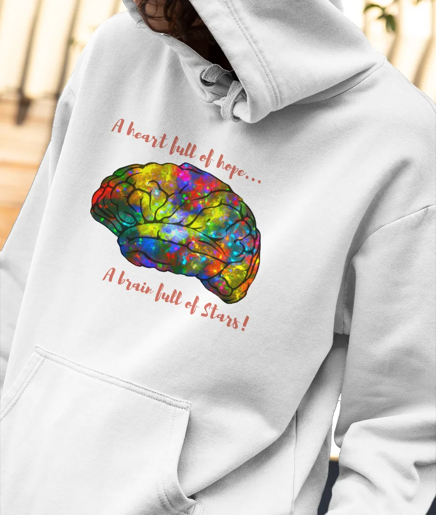 Brain full of Stars Front-Printed Hoodie