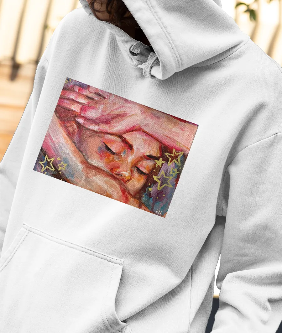 glitter tears Front-Printed Hoodie