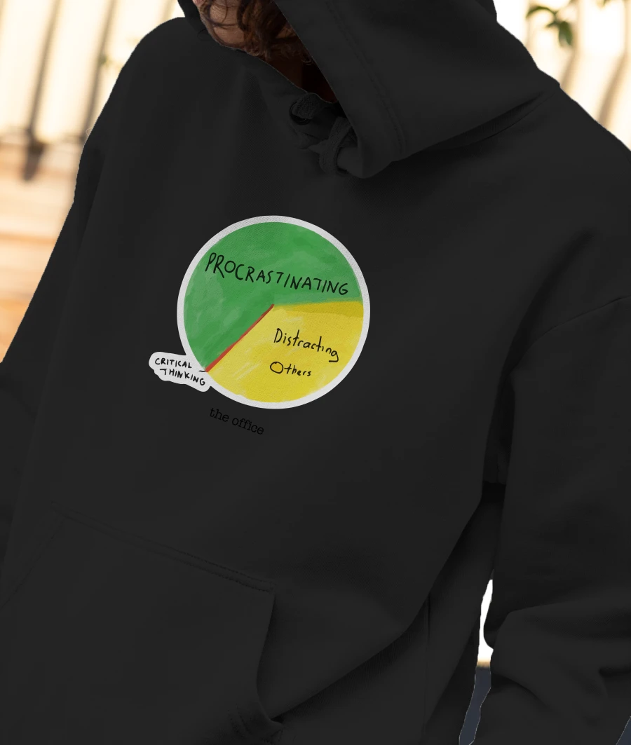 Jim's Pie Chart / The Office Front-Printed Hoodie