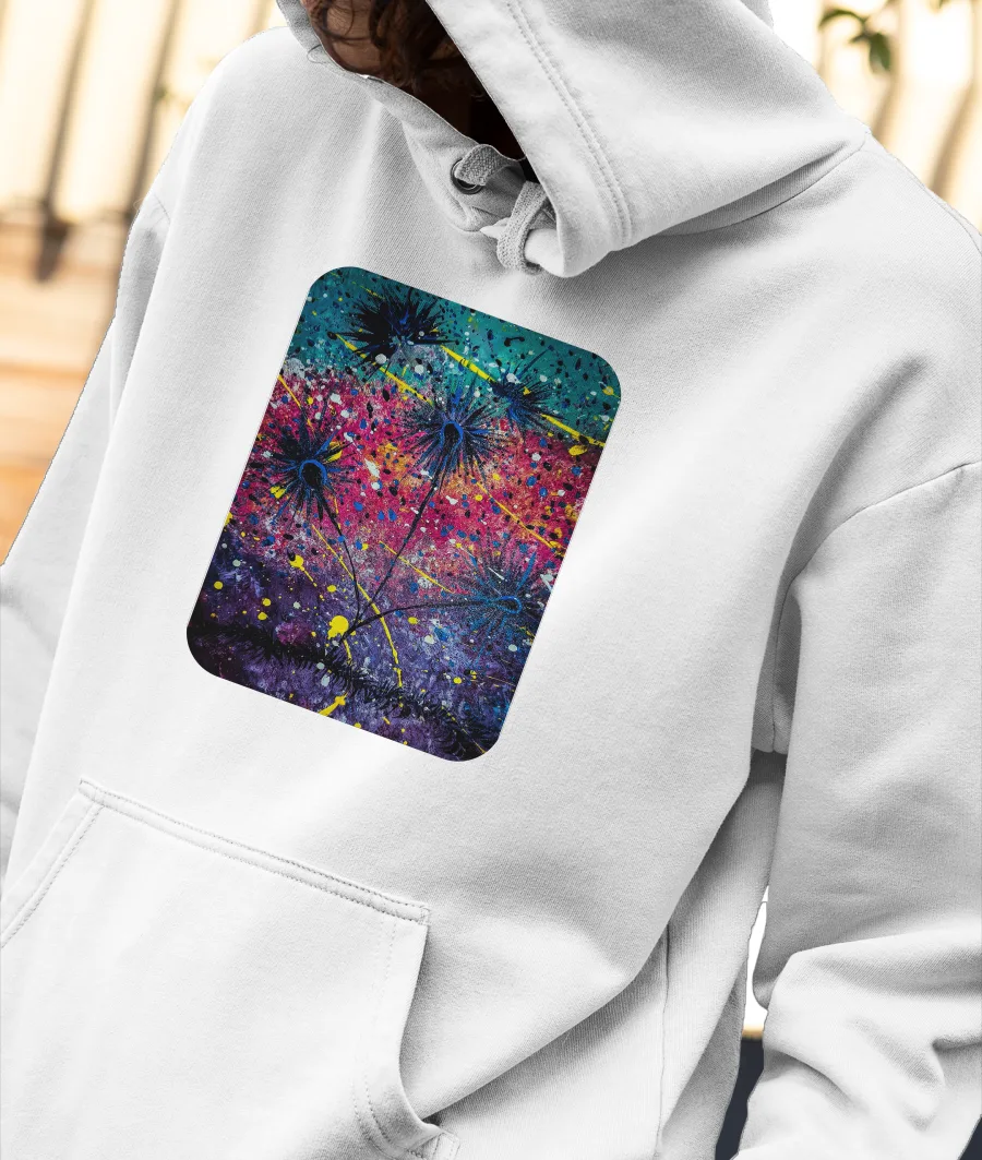 Abstract Front-Printed Hoodie