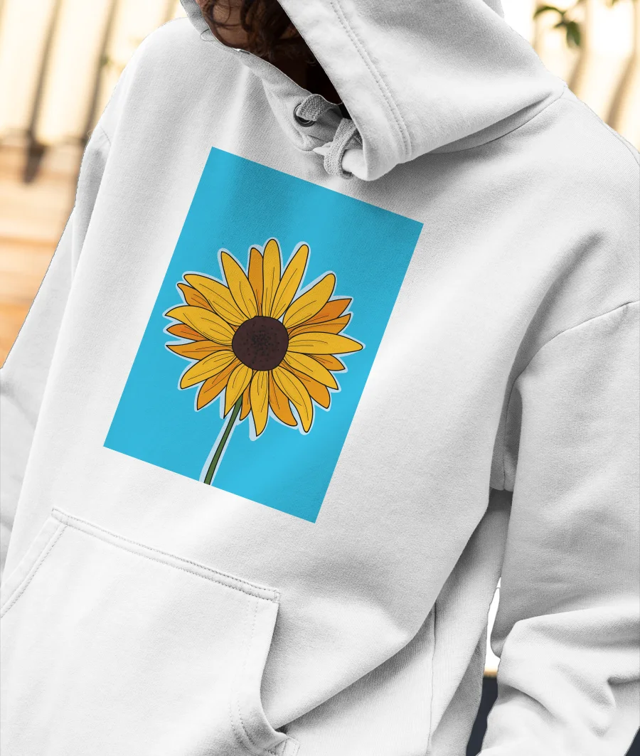 Sunflower - Blue Front-Printed Hoodie