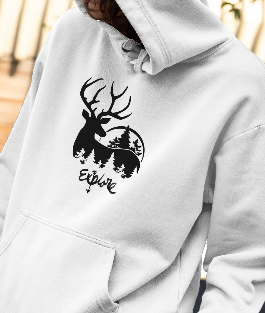 Explore Front-Printed Hoodie