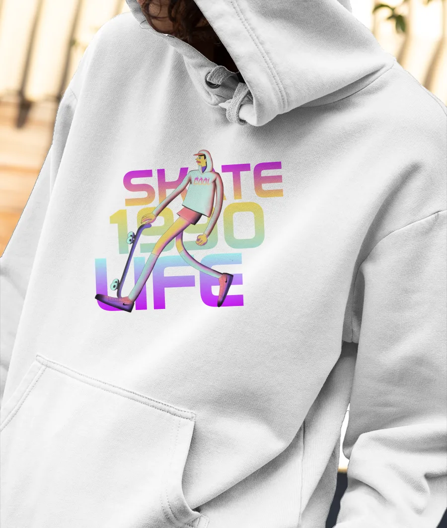 90s Aesthetic Front-Printed Hoodie