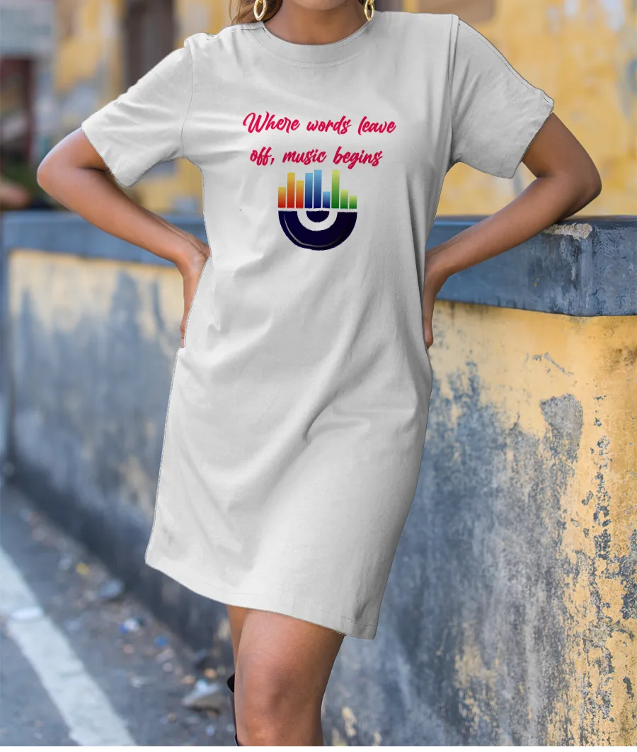 Music love T-Shirt Dress