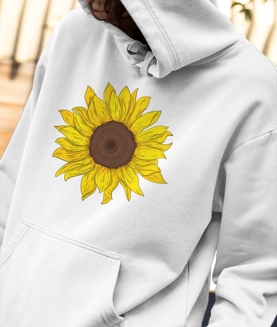 Sun Flora Front-Printed Hoodie