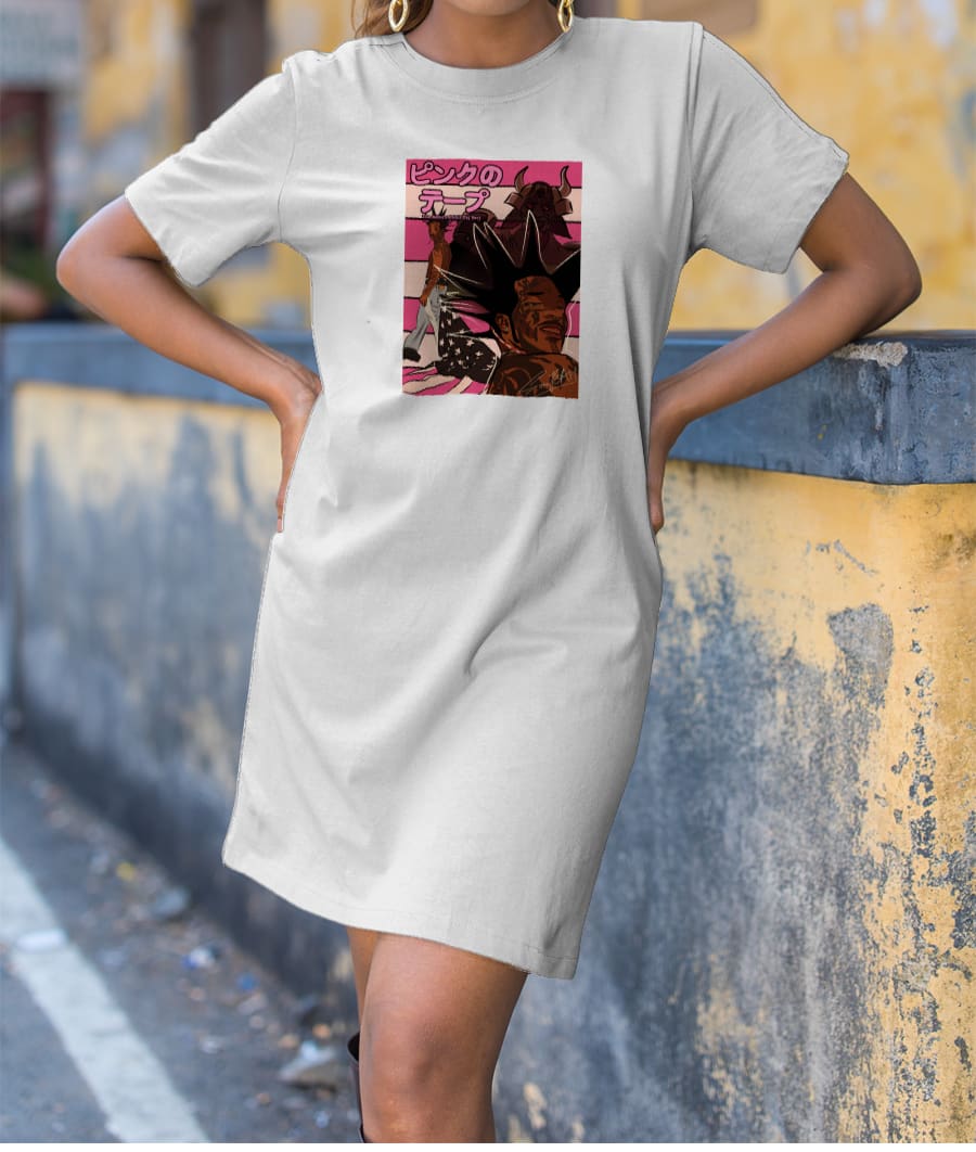 pink tape uzi fanart T-Shirt Dress