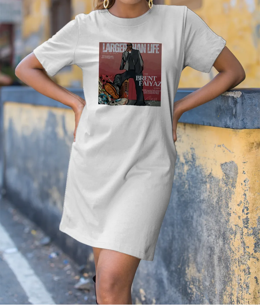 Larger Than Life Brent Faiyaz  T-Shirt Dress