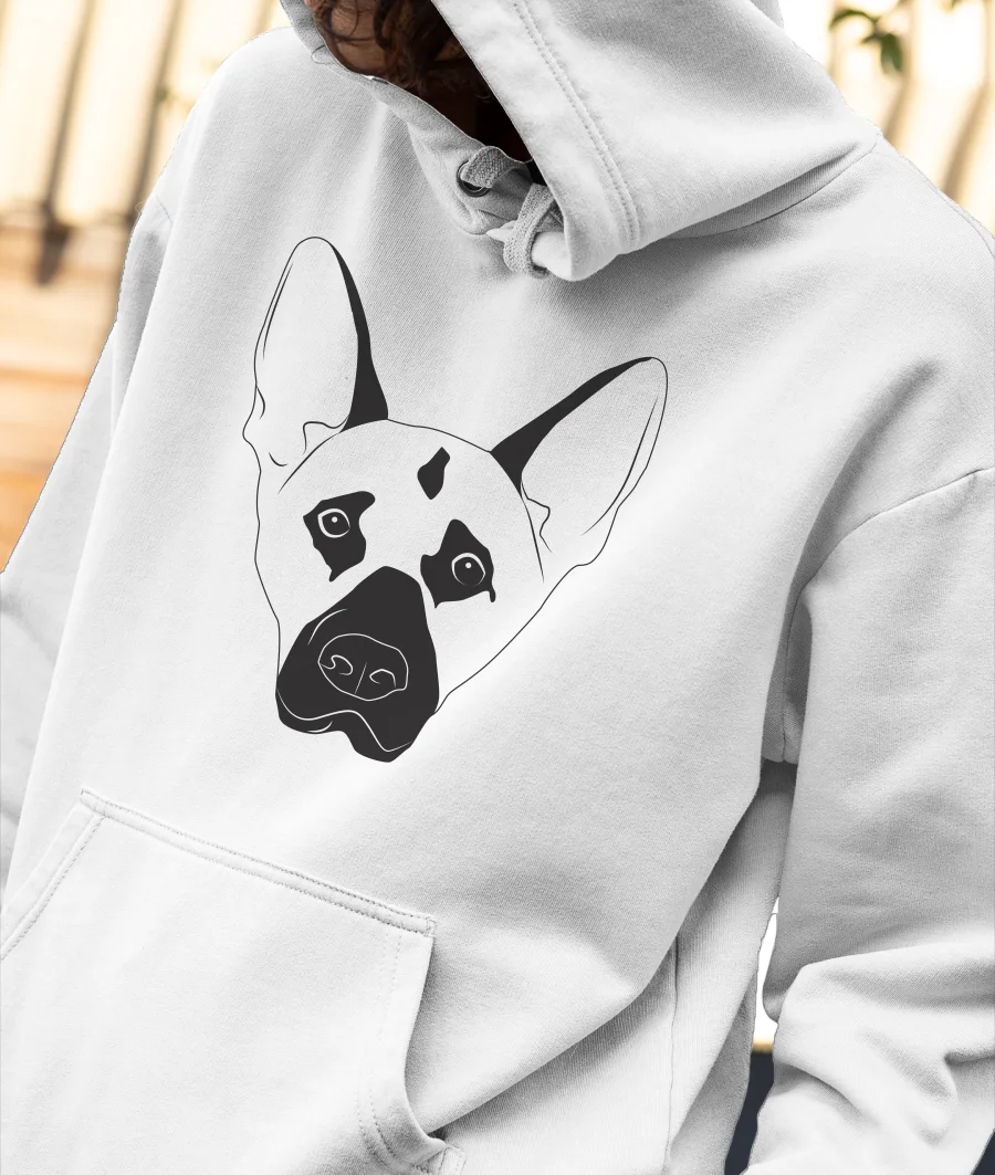 German Shepherd  Front-Printed Hoodie