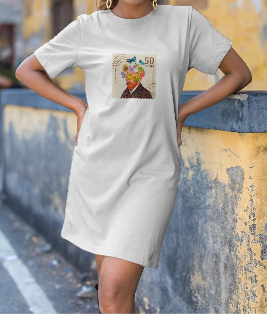 van gogh flowers T-Shirt Dress