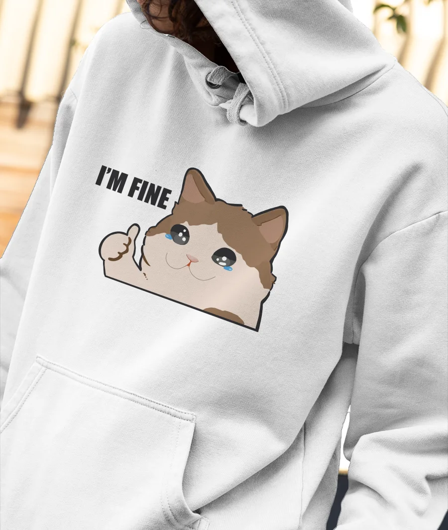 I’m Fine Front-Printed Hoodie