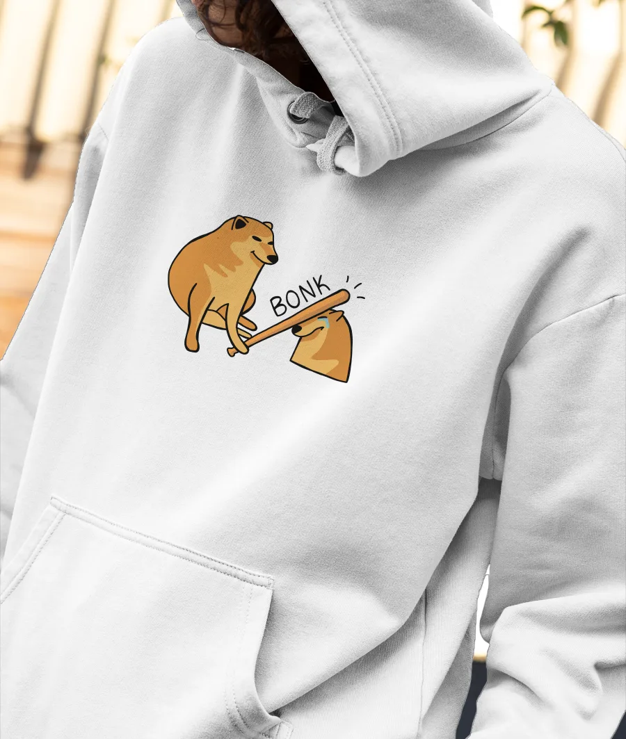 Cheems the Dog *BONK* Front-Printed Hoodie