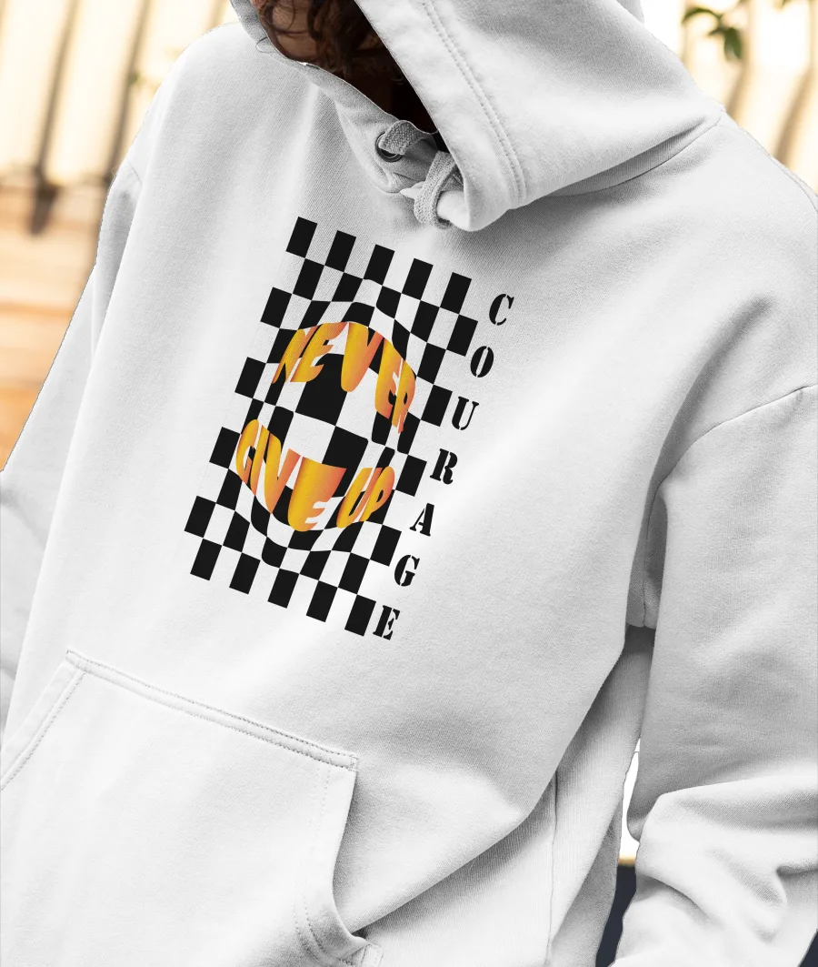 courage Front-Printed Hoodie