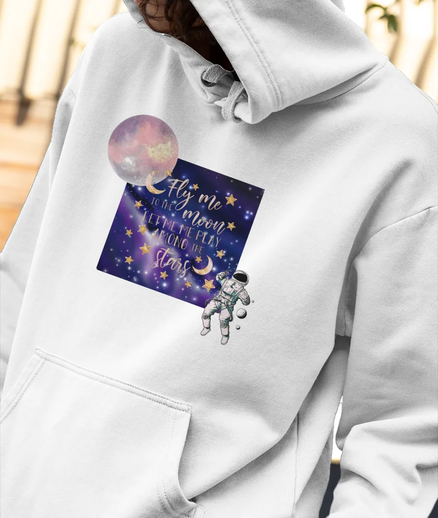 Space Aesthetic Front-Printed Hoodie