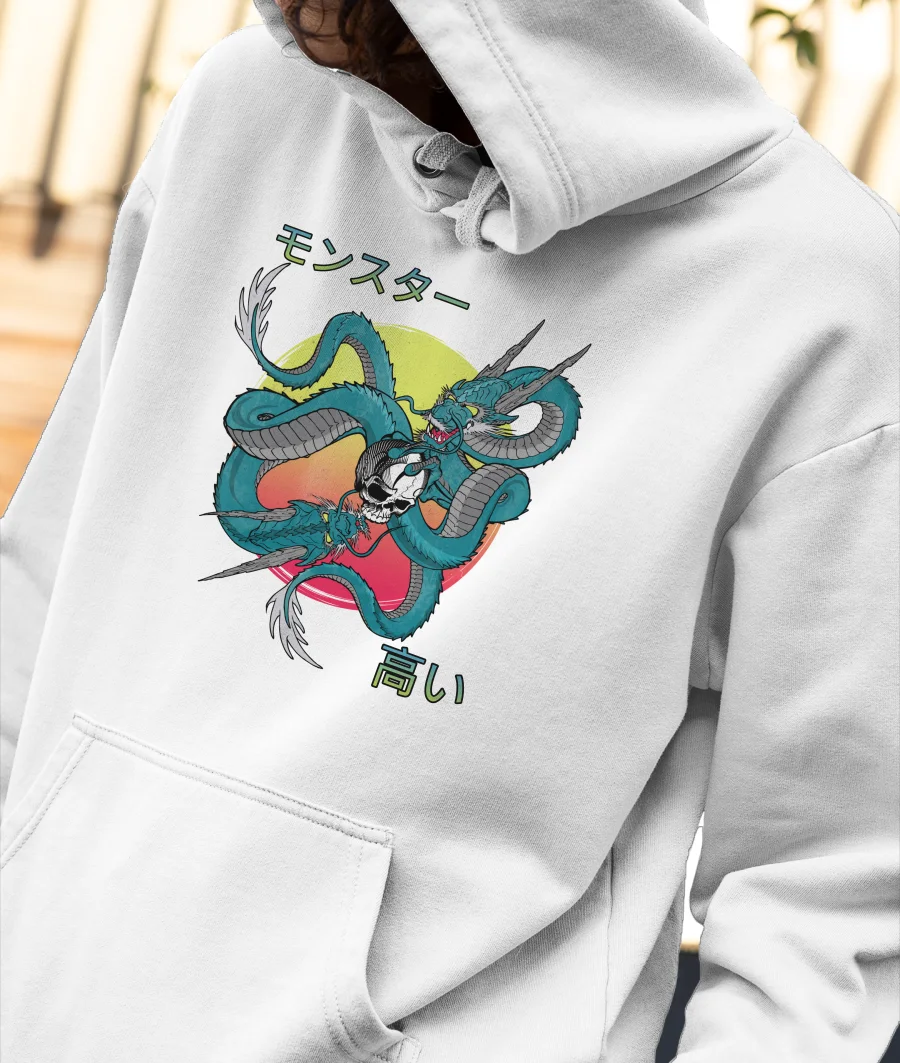 Dragon Front Printed Hoodie Frankly Wearing