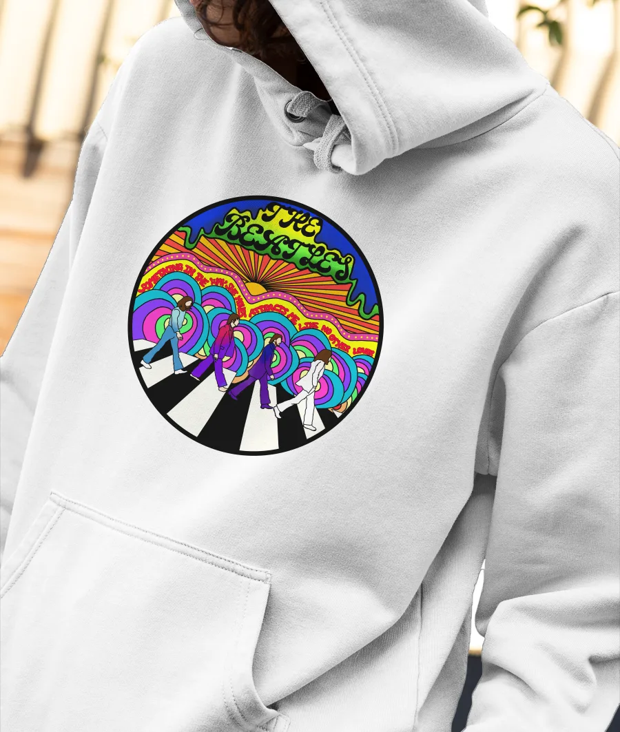 The Beatles- psychedelic print Front-Printed Hoodie