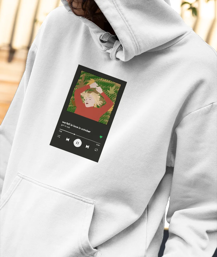 girl in red Front-Printed Hoodie