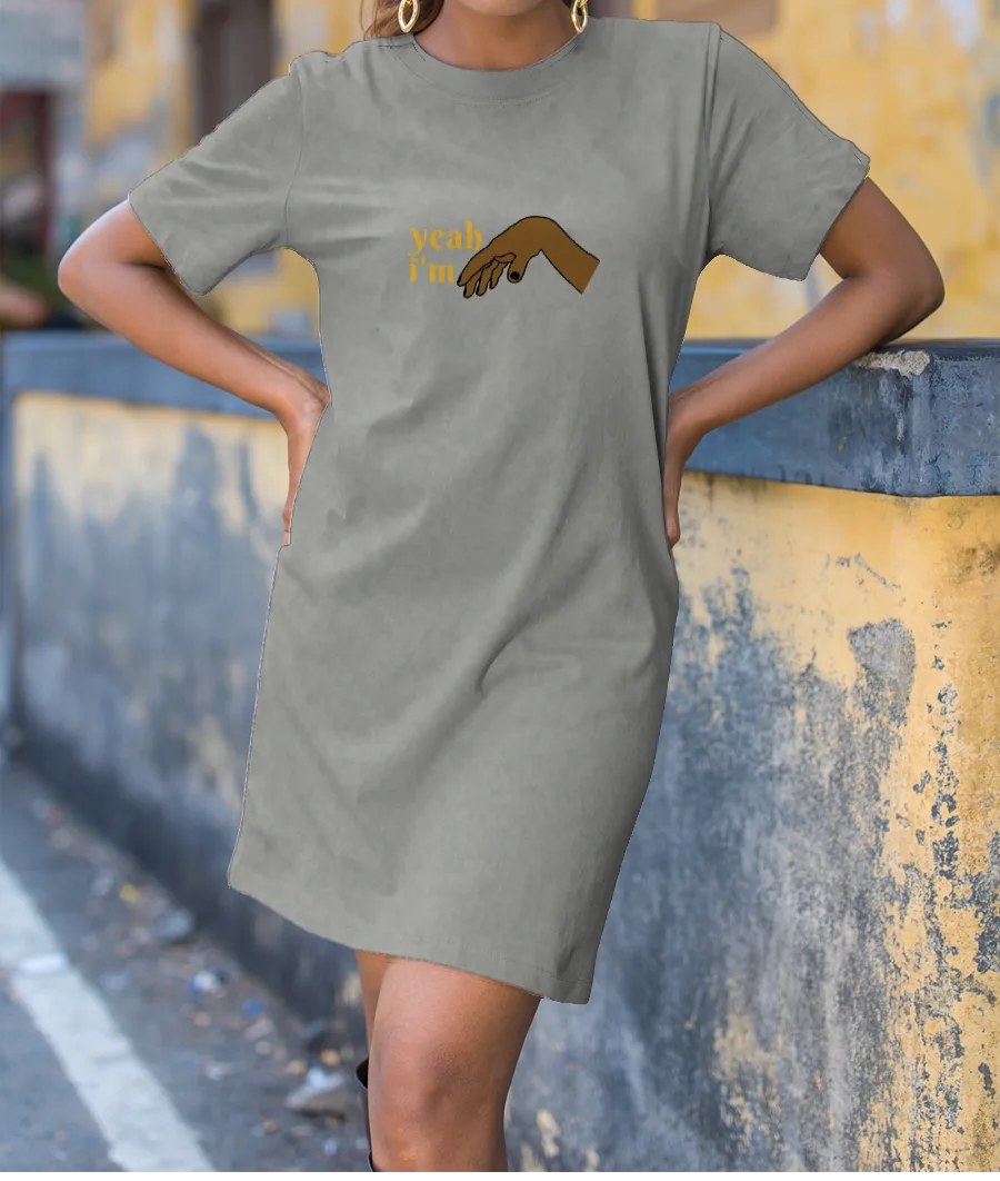 (not so) discreet queer design (gay hand/limp wrist) T-Shirt Dress