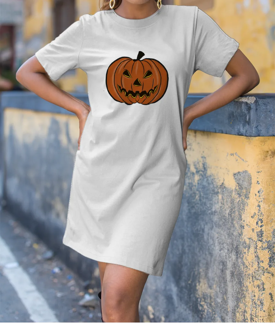 Halloween pumpkin  T-Shirt Dress