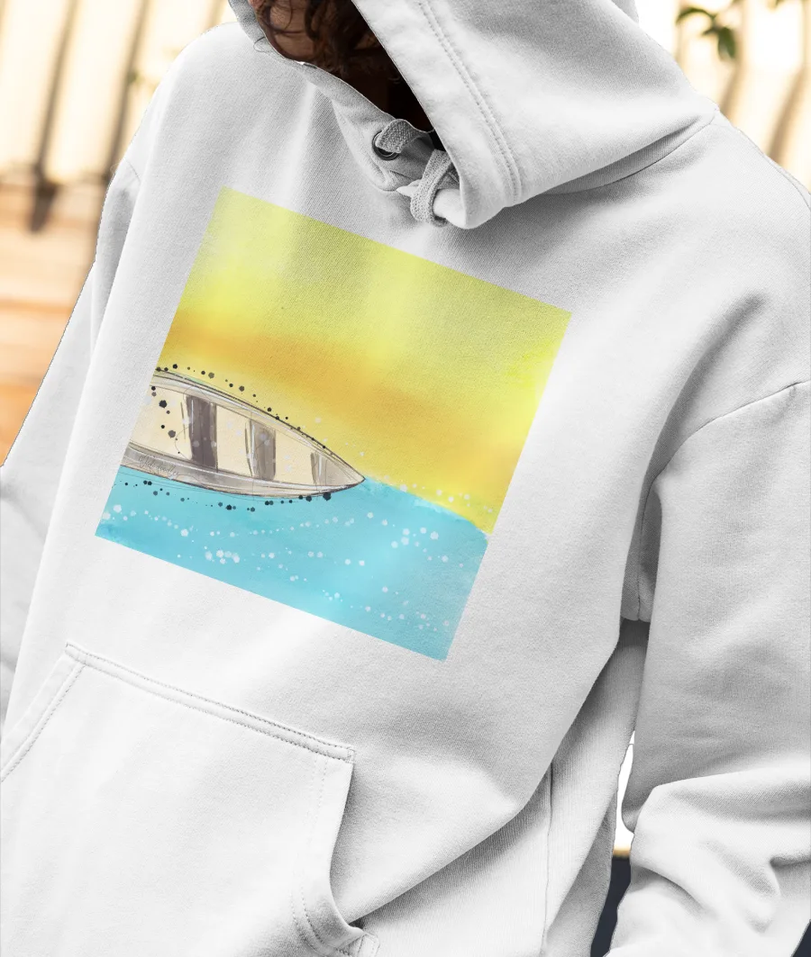 Boat Front-Printed Hoodie