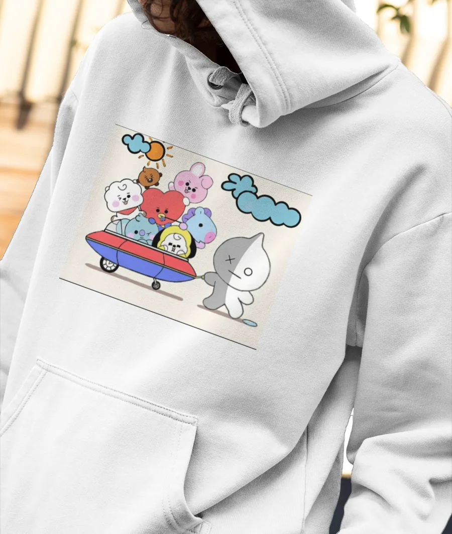 BT21 Front-Printed Hoodie