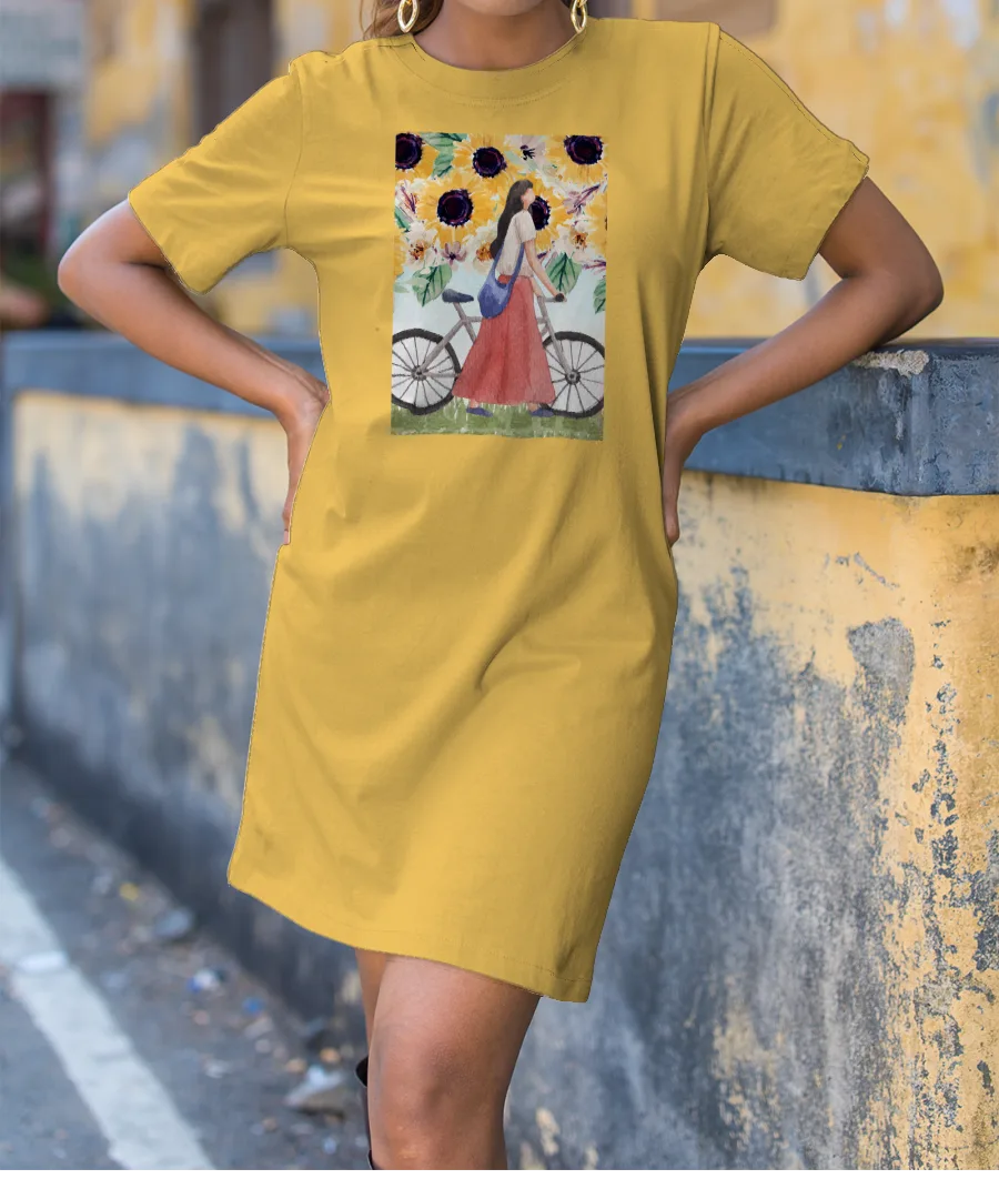 She's a brave sunflower  T-Shirt Dress