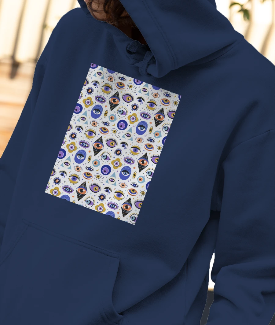 Greek evil eye Front-Printed Hoodie