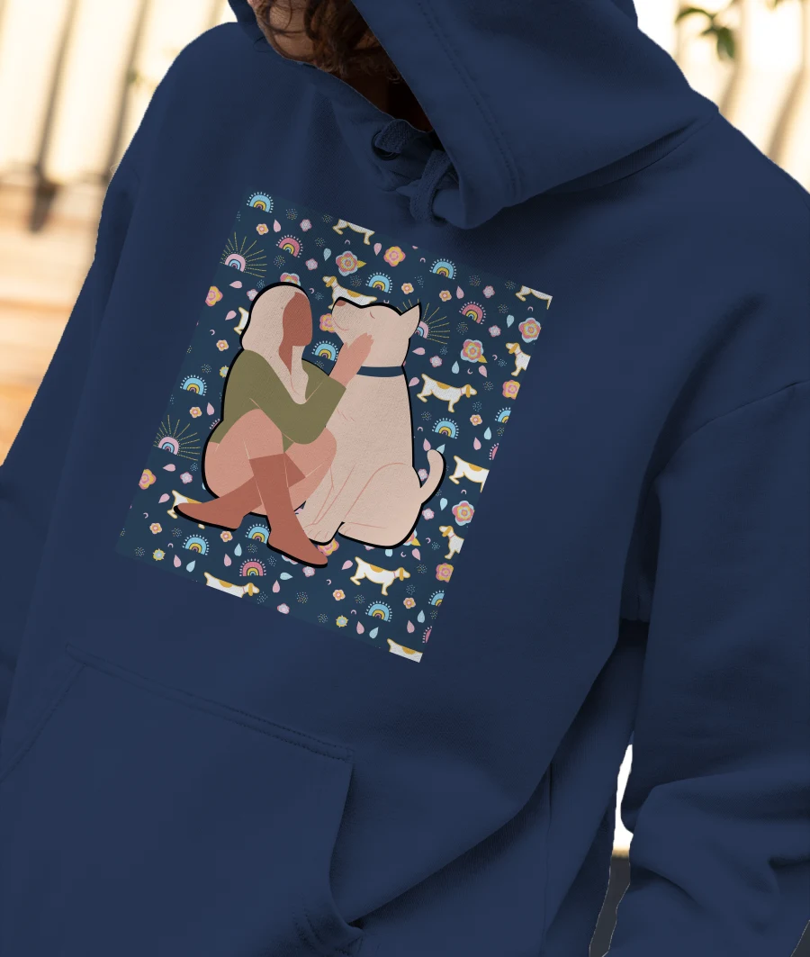 Dogs paws love Front-Printed Hoodie