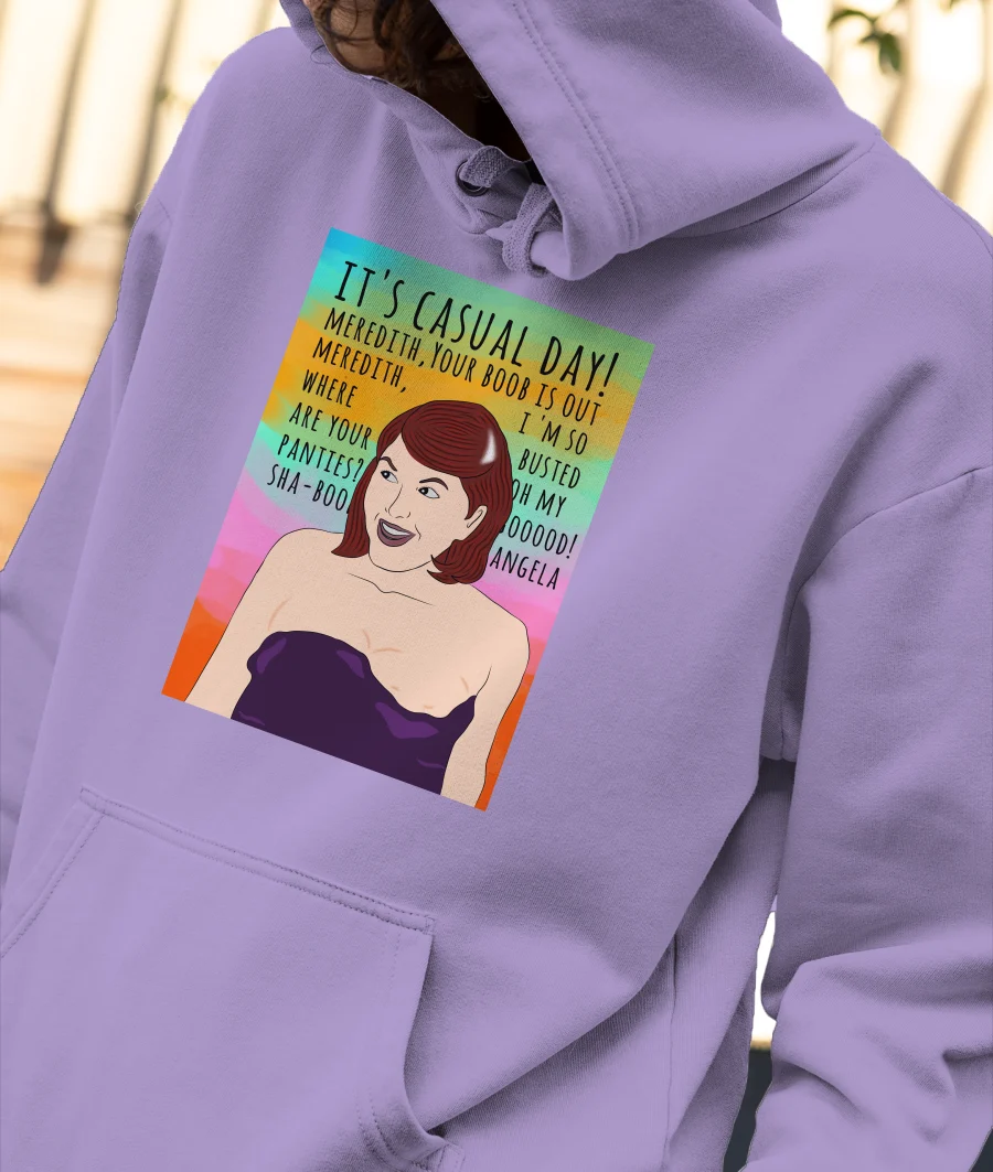 Meredith-The office casual day Front-Printed Hoodie