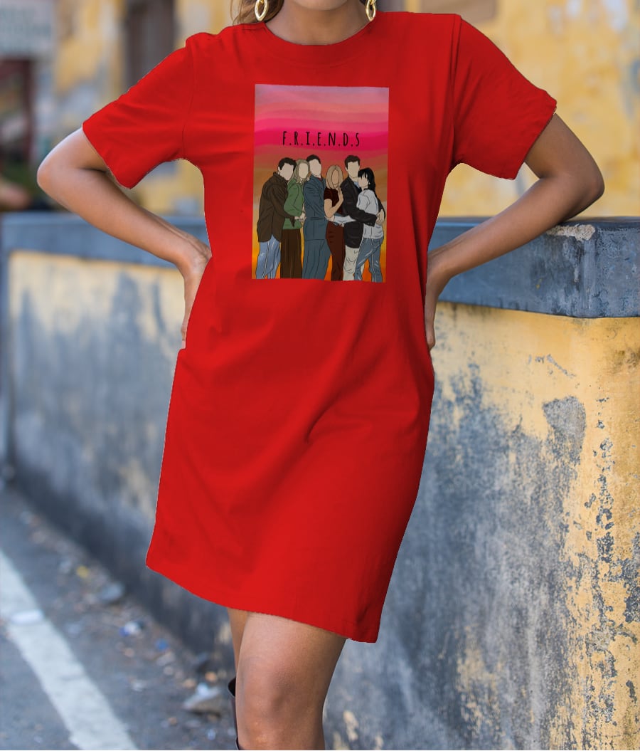 Friends cast fanart T-Shirt Dress