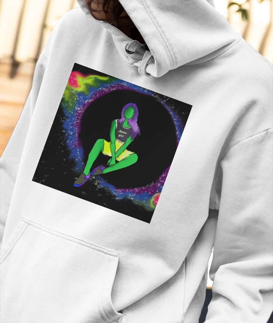 Space girl  Front-Printed Hoodie