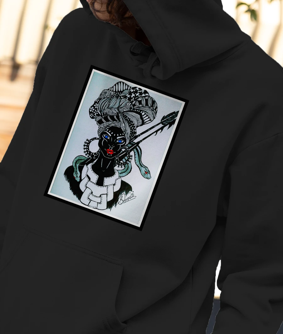 TRIBAL ART Front-Printed Hoodie