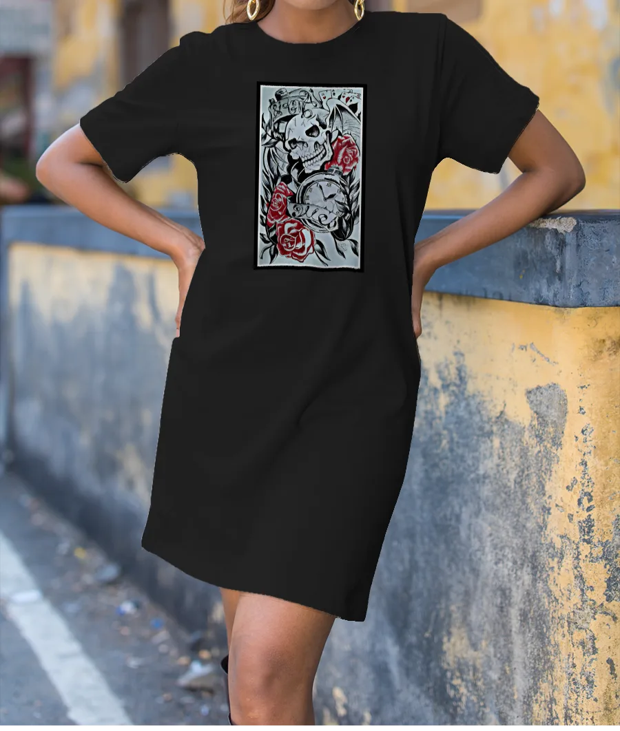 SKULL ARTWORK T-Shirt Dress