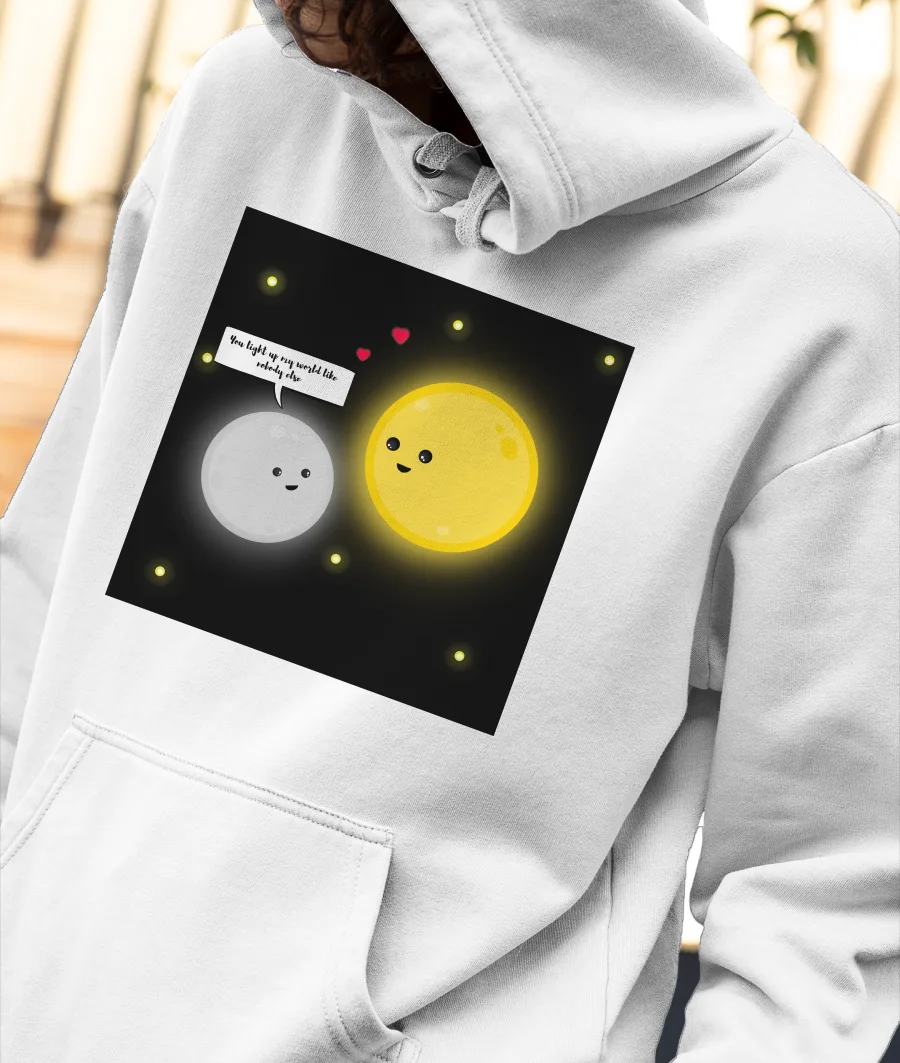 You light up my world Front-Printed Hoodie