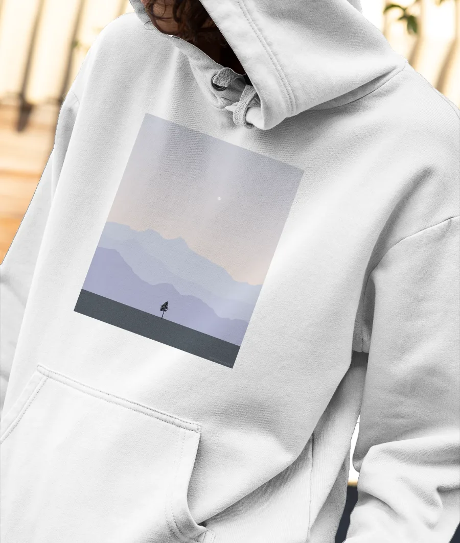 Mountains Front-Printed Hoodie